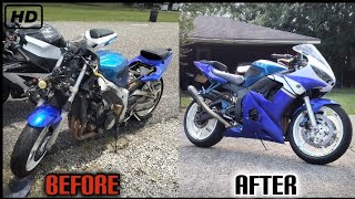 2004 Yamaha R6 Rebuild Frame Swap  Before amp After  Nyte Lyfe Fam [upl. by Aloysius]