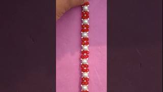 Diy red pearl bracelet jewelrymakingathome [upl. by Feerahs786]