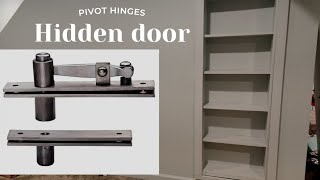 Hidden door Bookcase with TamBee Pivot hinges [upl. by Fernande]