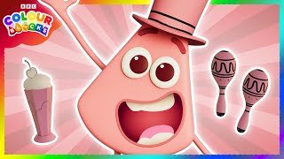 Sing Along with PINK A fun way for kids to learn colours  Colour Songs for Kids  Colourblocks [upl. by Wawro]