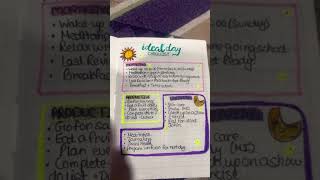 bullet journal ideas 💡  ideal day CHECKLIST 📋 [upl. by Llenrahc]