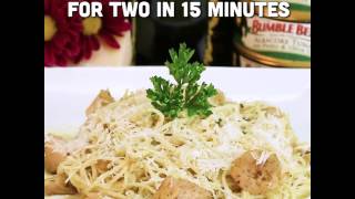 A Meal In Minutes  Pesto Tuna Angel Hair Pasta Recipe [upl. by Volding]