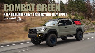 Combat Green Tacoma Build  Fully Wrapped in Self Healing Paint Protection Film  Projectx60 [upl. by Atineg]