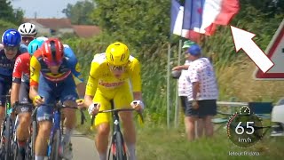 Tadej Pogacar Causes Panic in Hectic Crosswinds  Tour de France 2024 Stage 13 [upl. by Kelcie]