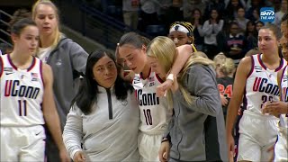 Paige Bueckers Azzi Fudd Watch In SHOCK As Nika Muhl Takes KNEE To HEAD Left Game  UConn Huskies [upl. by Htebi]