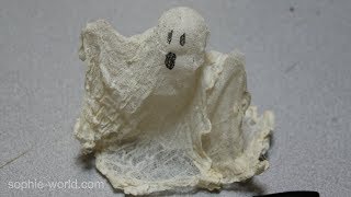 How to Make a Mini Ghost out of Cheesecloth  Sophies World [upl. by Einnov677]