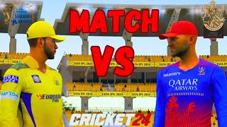 Mahi Mar Raha Hai 🔥  CSK VS RCB SUPER INTENSE MATCH IN CRICKET 24 [upl. by Lananna]