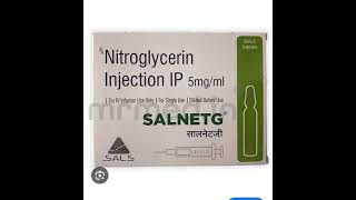 nitroglycerin injection use [upl. by Naujek]