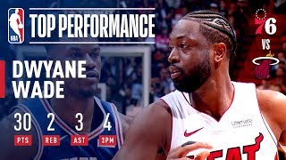 Dwyane Wade Puts On A Show In Final Home Game  April 9 2019 [upl. by Nnylassej462]