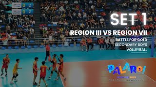 Battle for GOLD REGION 3 vs REGION 7 SET 1  Palarong Pambansa 2023  Volleyball Boys [upl. by Silyhp]