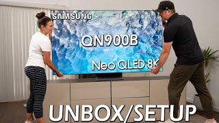 8k Samsung QN900B Neo QLED Smart TV  UnboxingSetup [upl. by Mildrid152]