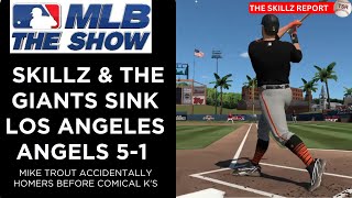 MLB The Show 22 Slugging Giants Take Down Shohei Ohtani And The Angels 51 [upl. by Nimaj]