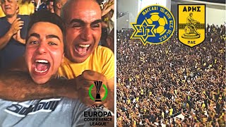 MACCABI TEL AVIV vs ARIS  CRAZY ISRAELI ULTRAS  Europa Conference League Vlog שער ערן זהבי [upl. by Uliram]