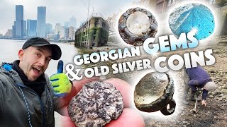 Georgian GEMS amp Ancient COINS found Mudlarking plus old tokens toys and a giveaway [upl. by Dulcie]