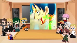 Anime Protagonists react to Monkey D Luffy  110  One Piece [upl. by Annabel]