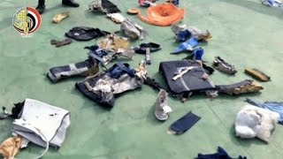 First video of EgyptAir plane debris [upl. by Aldarcy]