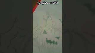 Drawing halloween theme sketch  viralvideos [upl. by Rebeka]