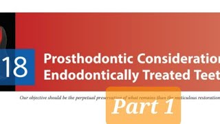 Prosthodontics Considerations in RCT treated teeth Biological Width Ferrule Effect Core Buildup [upl. by Clive]