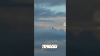 2 Eurofighter Typhoons over Silloth fighter jet plane uk airforce [upl. by Aubrie655]