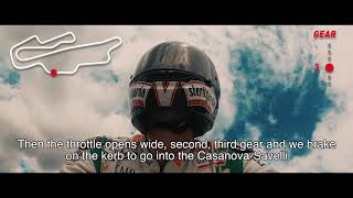 Onboard video Max Biaggi comments his lap at Mugello circuit [upl. by Ahsad829]