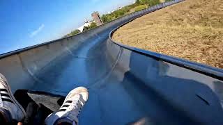 Summer Toboggan Run  Elbauenpark Magdeburg  Germany [upl. by Lyrehs]