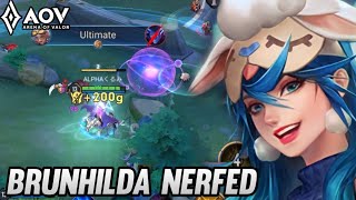 BRUNHILDA NERFED NEW PATCH  ARENA OF VALOR [upl. by Enavi]