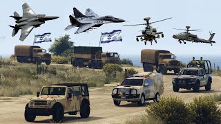 8000 Israeli Military Tanks amp War Vehicles Destroyed by Irani Fighter Jets Drone amp Helicop  GTA 5 [upl. by Lierbag]