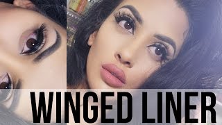 Winged Eyeliner TALK THRU TUTORIAL  Tips for Round Protruding Eyes  irenesarah [upl. by Garey]