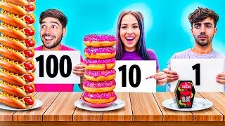 COMIENDO 100 CAPAS de COMIDA con YOUTUBERS [upl. by Adelice]