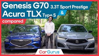 2024 Genesis G70 33T Sport Prestige vs 2024 Acura TLX Type S [upl. by Atelokin33]