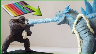 KONG VS SHIMU WITH CLAY  PLASTILINA Godzilla x Kong  The New Empire 2024 [upl. by Lukin]