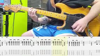 Talking Heads  Psycho Killer GUITAR COVER  PLAY ALONG TAB  SCORE [upl. by Triley]