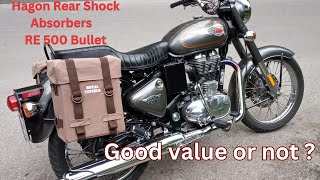 Rider review on Hagon Shock Absorbers RE 500 Bullet EFI royalenfieldbullet500 royalenfieldriders [upl. by Micro]