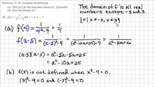 Evaluating a Function and Determining Its Domain [upl. by Ken]