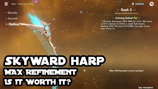 Skyward Harp Refinement 1 vs Refinement 5 Damage Comparison  Genshin Impact [upl. by Nichani]