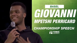 Giovanni Mpetshi Perricards Basel Championship Speech  2024 Basel Championship [upl. by Mohsen]