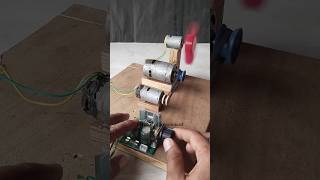 Pulley DC Generator  DC Motor shortsfeed education tech dcmotor diy dctech [upl. by Lucine]