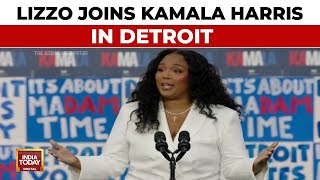 Lizzo Joins Harris At Campaign Rally In Detroit As Inperson Voting Begins  US Election News [upl. by Itsym]