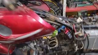 Pulsar 220 BS4 half engine install [upl. by Karoly]