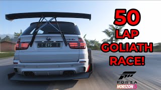 Forza Horizon 5  I Did 50 Laps Of The GOLIATH Race  Big Money XP amp Skill Points [upl. by Richards]