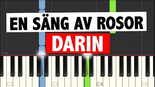 Darin  En Säng Av Rosor  Easy Piano tutorial  cover [upl. by Raymonds]