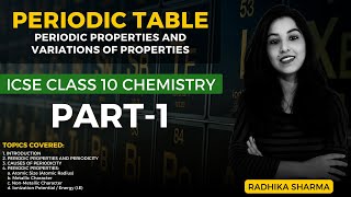 Periodic Table Periodic Properties amp Variations of Properties  ICSE CLASS 10 Chemistry  Part1 [upl. by Lillywhite627]