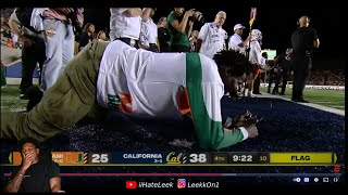 MIAMI HURRICANES VS CALIFORNIA BEARS REACTION WHAT HAPPENNN [upl. by Soma]