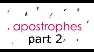 how to spell apostrophes 2 possession [upl. by Arezzini]