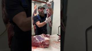 Removing the Top Blade Roast from a bison 🦬🔪 shorts bison youtube buffalo meat [upl. by Meehahs933]