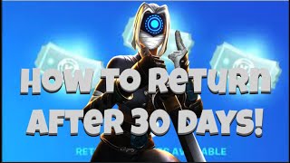 HOW TO REFUND FORTNITE SKINS AFTER 30 DAYS [upl. by Hahsia708]