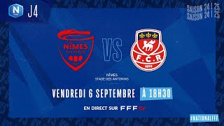 J4 I Nîmes Olympique vs FC Rouen 1899 en replay 22I National FFF 20242025 [upl. by Hannahoj]