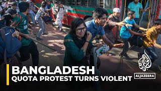 ‘We sought rights’ Bangladesh on edge after quota protest turns violent [upl. by Etnoled]