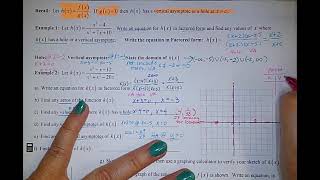 Ap Precal Lesson 111Part 1 Equivalent Representations of Polynomial Rational Functions [upl. by Nnylatsirk]