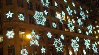 Saks Fifth Avenue Snowflakes Christmas Light Show 2009 [upl. by Maurey]